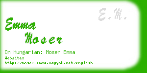 emma moser business card